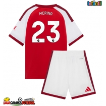 Camisa de Futebol Arsenal Mikel Merino #23 Equipamento Principal Infantil 2026-27 Manga Curta (+ Calças curtas)
